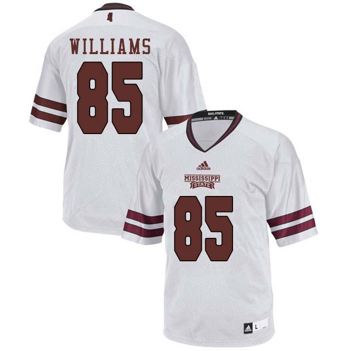 Men #85 Austin Williams Mississippi State Bulldogs College Football Jerseys Sale-White - Click Image to Close